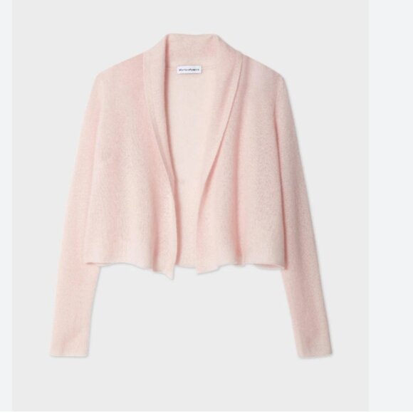 White + Warren Sweaters - NWT White Warren Cashmere open front cardigan classic in baby pink